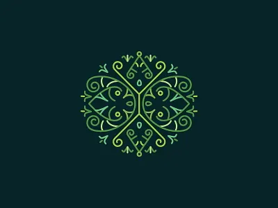 Floral Pattern floral green logo old patern textile