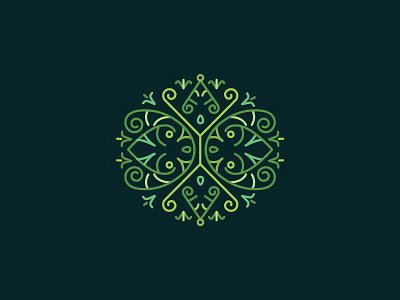 Floral Pattern floral green logo old patern textile