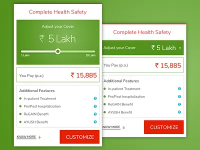 Health Insurance Cards card card layout health health insurance insurance ui ux web
