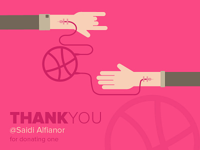 Thank you Saidi Alfianor debut donate first shot hello dribbble invitation thanks