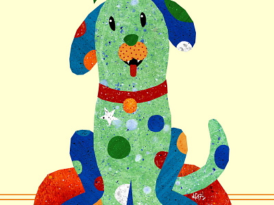 Good Boy, Spot! animal blue childrens dog green illustration kidlitart pet spots