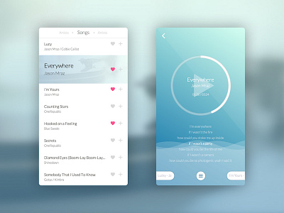 Music Player app ios music player ui