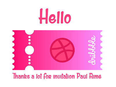 Hello Dribbble draft dribbble first invitation