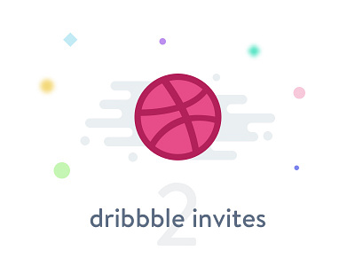 2x Dribbble invites draft dribbble gift giveaway icon invitation invite