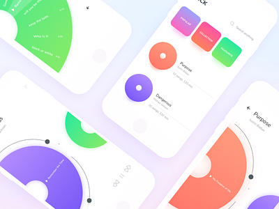 Colorful Music player gif interaction ios johnyvino minimal music player playlist radio ui ux web