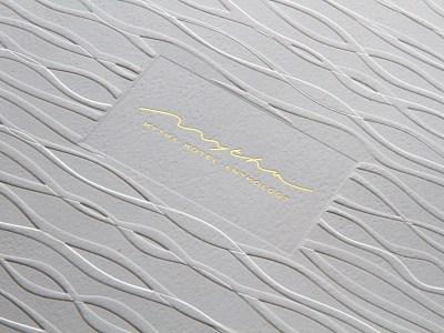 Mytha Hotel Anthology, logo design brand identity branding calligraphy corporate identity emboss hotel hotel design logo logotype luxury pattern symbol