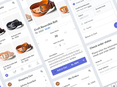 E-Commerce UI Kit add bag cart category details product shop shopping suits