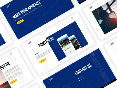 Website for it-company about contact portfolio ui web design website