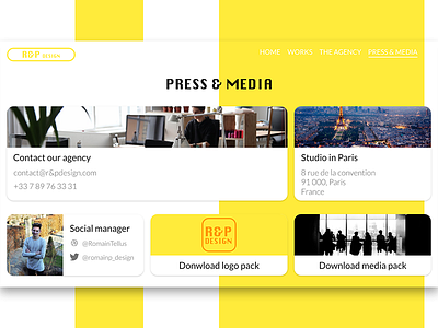 #DailyUI 51 - Press Page 51 contact dailyui design logo media pack page press social