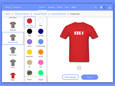 Daily UI #033 - Customize Product 033 customize daily ui minimalist t shirt