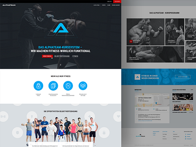 Landing Page fitness interface landing photoshop user website