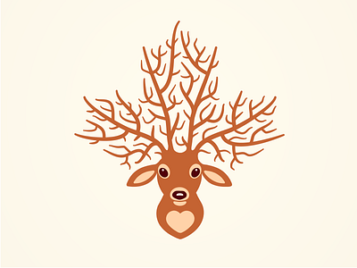 My Deer Canada animal antlers canada deer flag leaf logo maple nature sticker