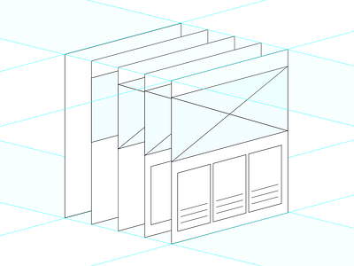 Wireframes grid iterative skeleton wireframes