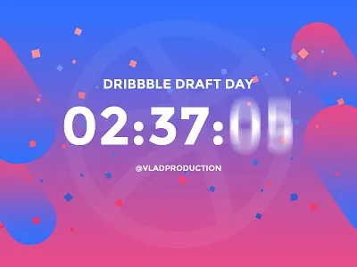 Dribbble Draft Day color day draft dribbble dribbbleinvite flat invite