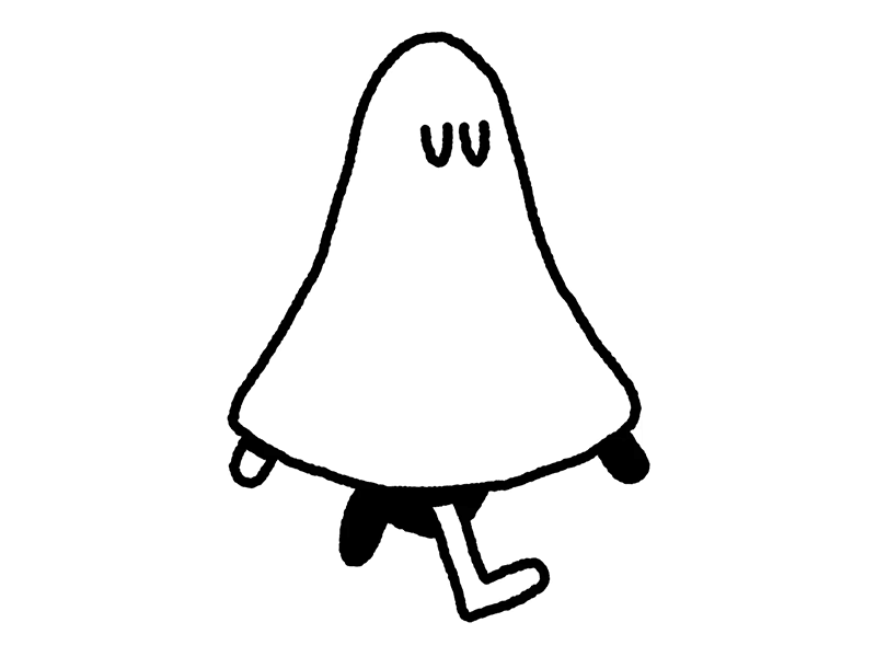 Boop Boop animation character ghost gif loop photoshop walk walk cycle