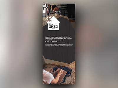 The Shed Pull up Banner charities charity church graphic design layout photography print design promotional pull up banner