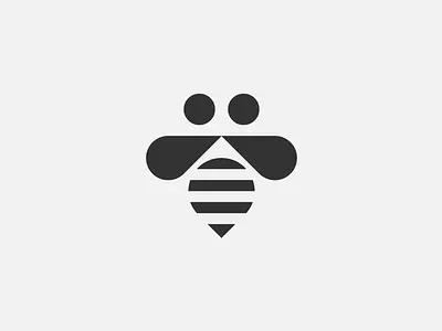 Bee bee branding geometry icon identity illustration logo logomark minimalism simplicity wings
