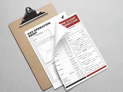 Drone Pre-flight Checklists checklist drone field notes flight forms paper print