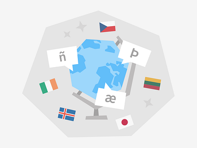 Localization earth empty state globe illustration kentico cloud languages localization multilingual translation