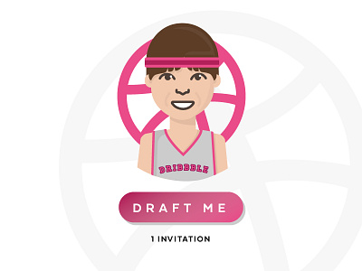 Dribbble Invitation avatar basketball draft dribbble invitation invite portrait