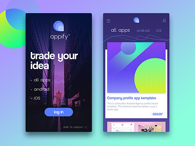 Appify App Concept app template ui ux