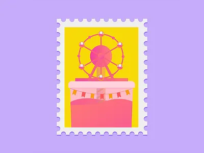 Ferris Wheel drink ferriswheel illustration joy stamp tea themepark