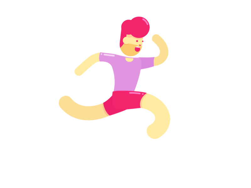 Run Hubert Run 2d after effects animation character cycle design motion graphics run