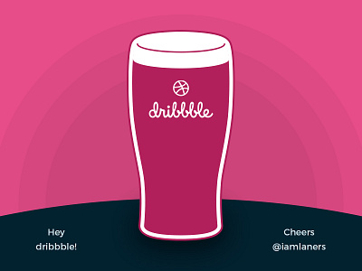 Cheers Dribbble! debut dribbble first shot graphic design guinness pint