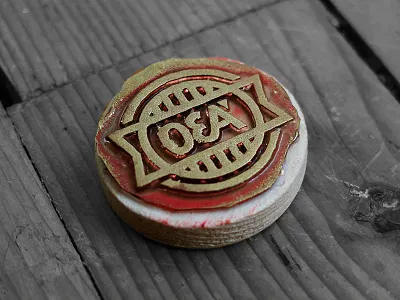 A30 gold handmade stamp