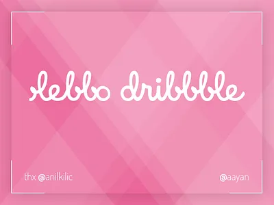 Hello Dribbble debut first shot hello hello dribbble thank you