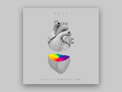 DULL - DULL IMMERSION // MUSIC ALBUM COVER album colors cover grey heart music rainbow