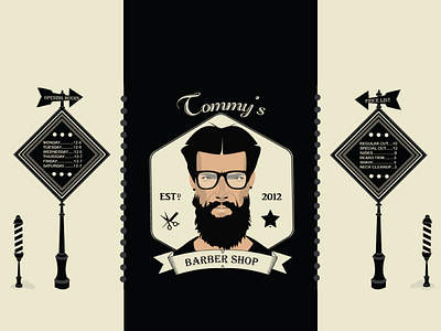 'Tommy's Barber Shop' (price list & opening hours)