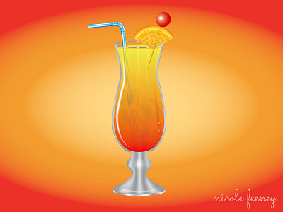 Sex On The Beach cocktail drink fruity gradient illustration illustrator orange sex on the beach summer sunset vector woo woo