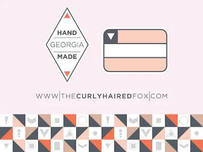 The Curly Haired Fox Branding brand branding geometric hand made jewelry modern pattern