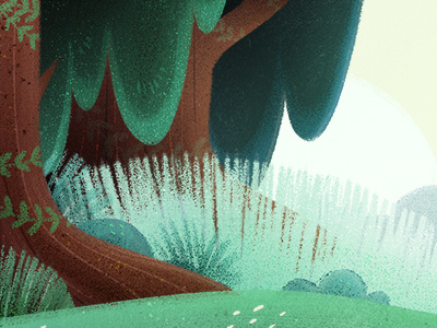 Forest II animation art background bg concept drawing forest green illustration nature study trees