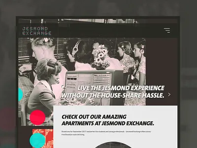 Jesmond Exchange Website dark digital glitch interface layout retro typography ui ux vintage web design website