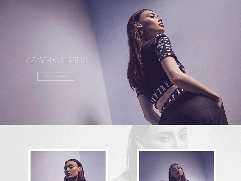 Versace Brand Page ecommerce fashion landing page minimal photography product page ui visual design