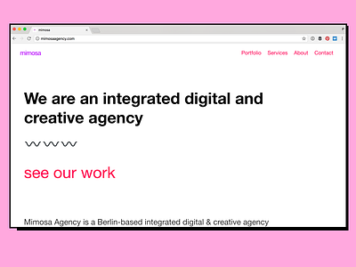 mimosa agency brutalism minimalism web design