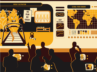 Wheat Cultivation illustration vector