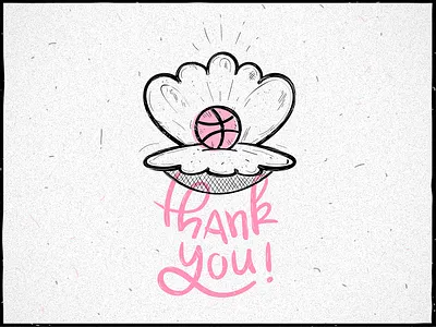 Thnx! handmade type hello dribbble illustration