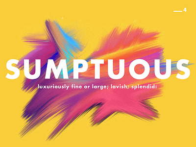 SUMPTUOUS blue color daily definition mixer paint smear vocabulary words