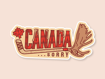 Canada Sticker canada maple moose syrup