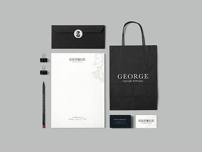 GEORGE Brand Identity brand identity branding business card cafe coffee coffeehouse coppell george letterhead logo restaurant sophisticated