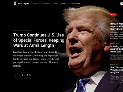 The Wall - News Project feed magazine news newspaper slider ui ux