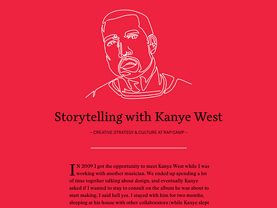 Kanye Case Study illustration kanye line