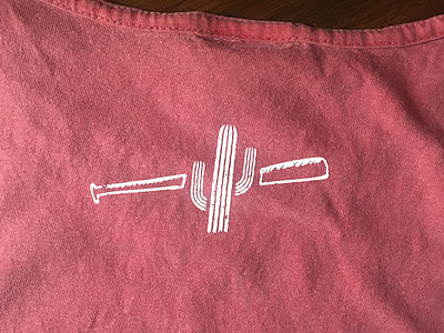 Softball Tank Detail baseball bat cactus hand drawn hand lettering softball