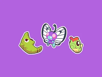 Ew, Bugs design game dev gaming illustration pokemon sticker