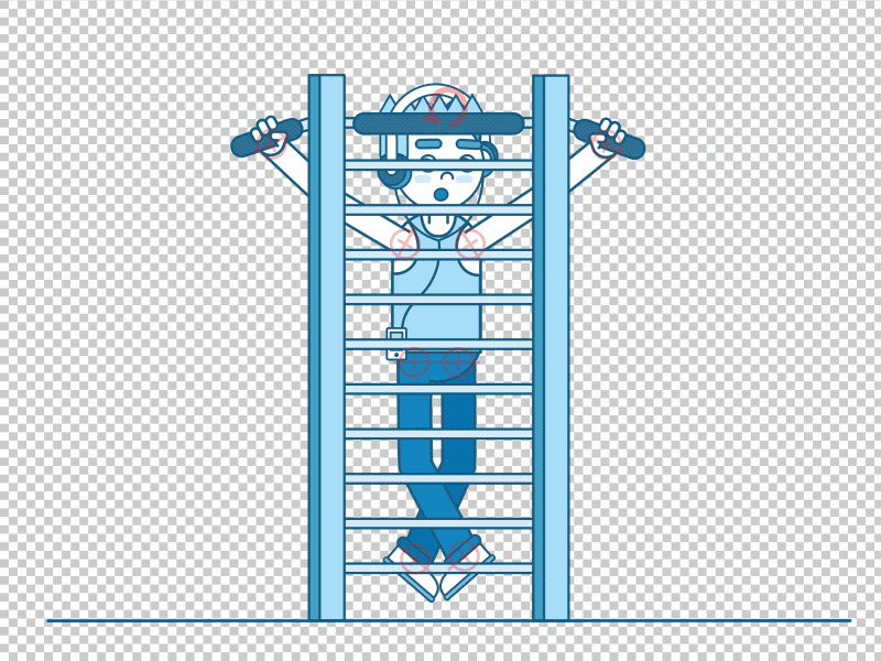 Working hard aftereffects characteranimation cycle flatdesign illustration machine motion rubberhose