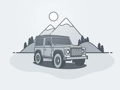 Defender car defender illustration land rover