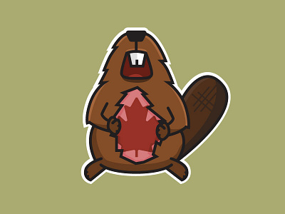 B.A. Canadian Beaver canada playoff sticker mule